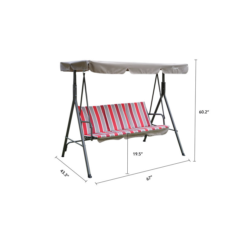 Otterburn Patio Porch Swing with Stand Red